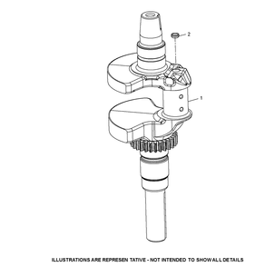 Kt730-3063 Crankshaft Diagram and Parts List for KT730-3063  Cub Cadet Lawn Tractor